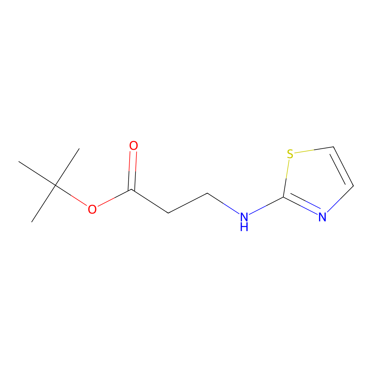 Tert-butyl 3-[(1,3-thiazol-2-yl)amino]propanoate molecular structure, CAS 2639463-78-6