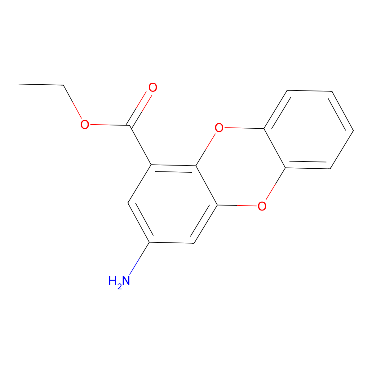 Ethyl 3-aminooxanthrene-1-carboxylate molecular structure, CAS 2639463-86-6