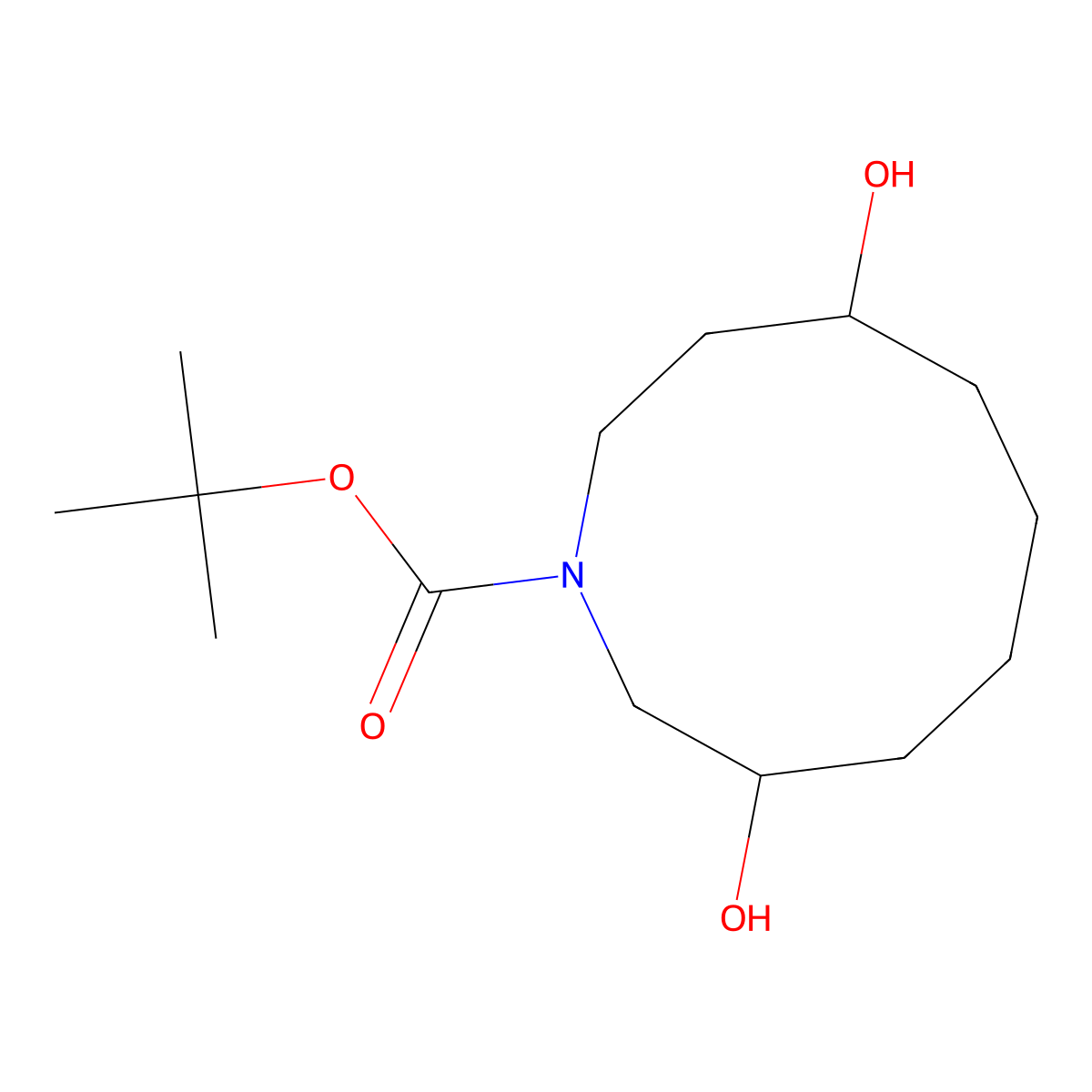 Tert-butyl 3,8-dihydroxyazecane-1-carboxylate molecular structure, CAS 2639464-06-3