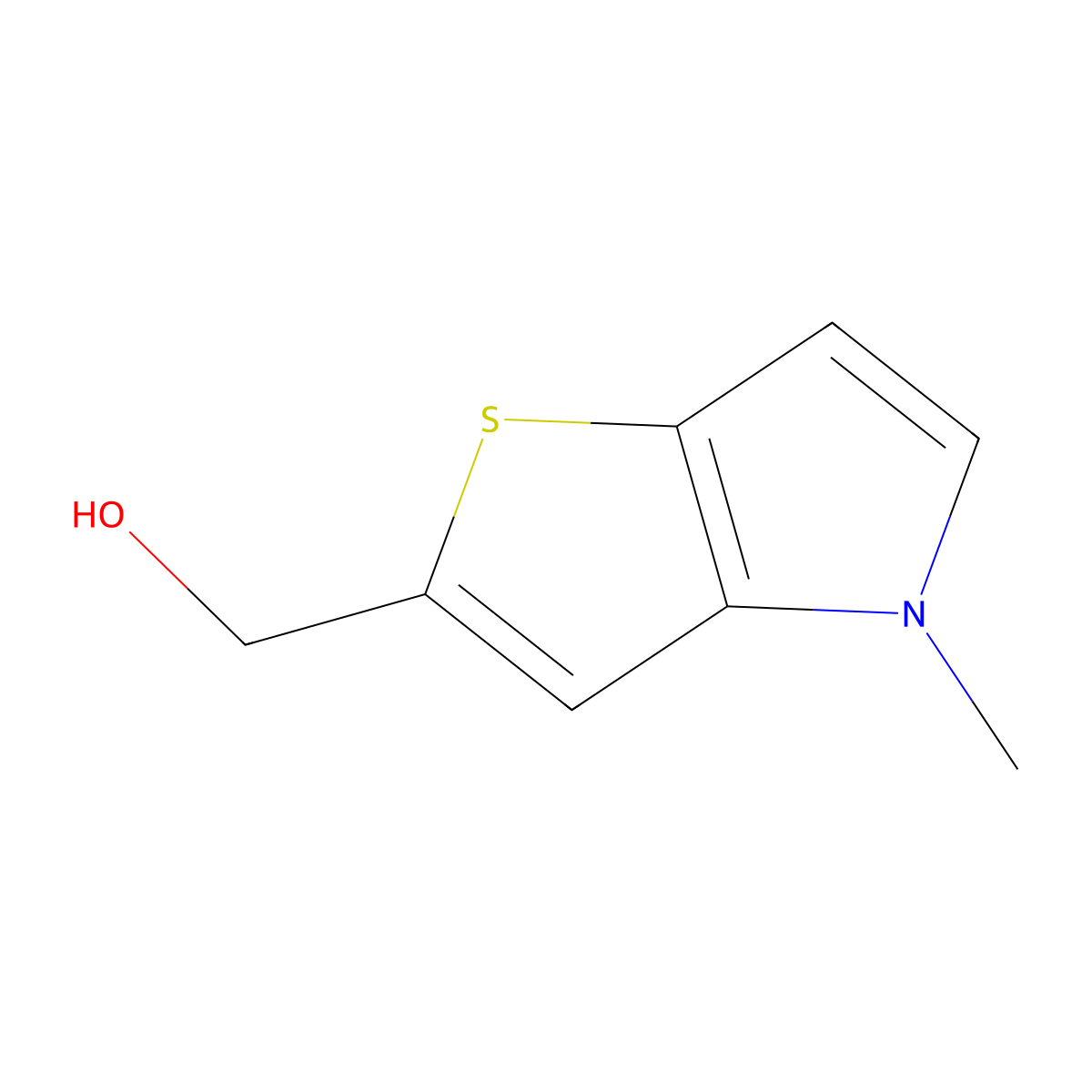 {4-methyl-4H-thieno[3,2-b]pyrrol-2-yl}methanol molecular structure, CAS 2639464-45-0