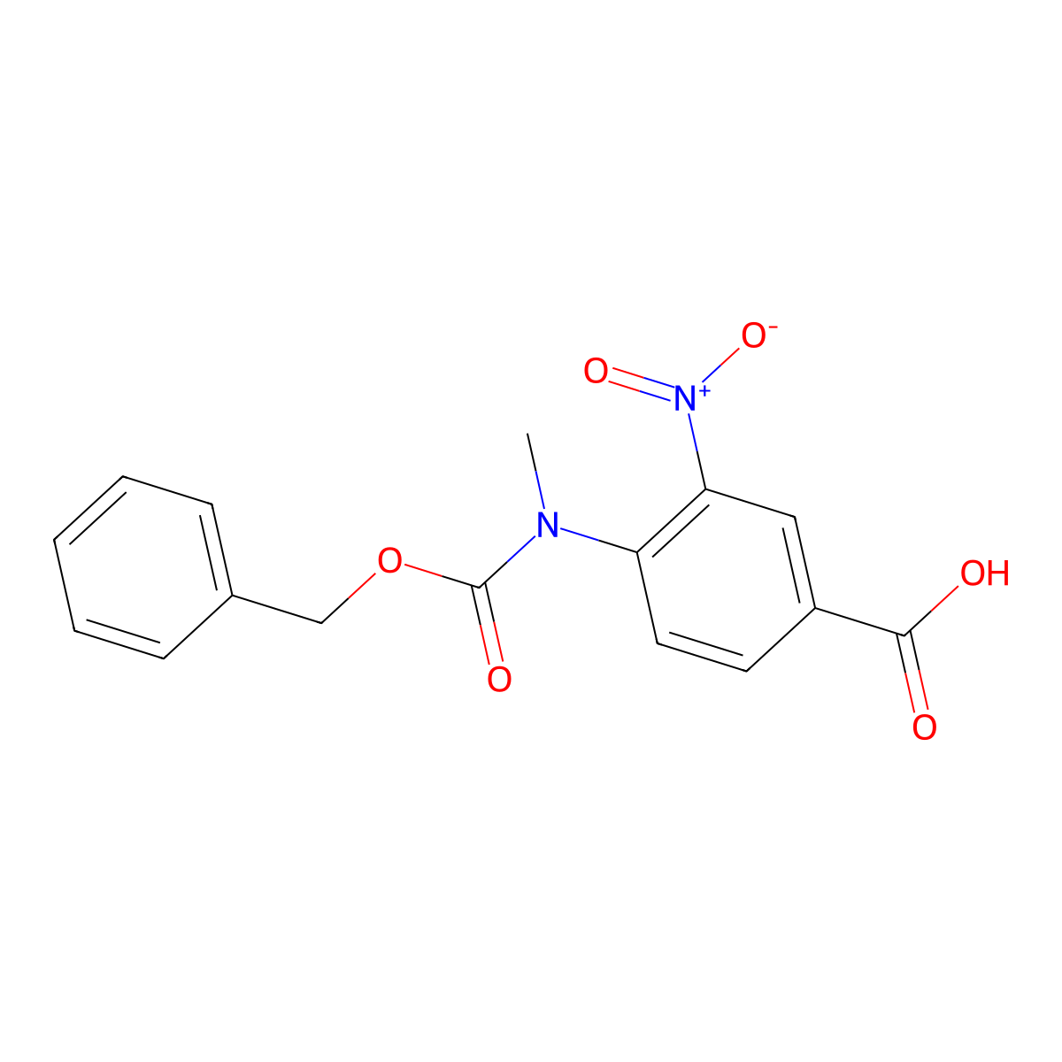 4-{[(Benzyloxy)carbonyl](methyl)amino}-3-nitrobenzoic acid molecular structure, CAS 2639464-50-7