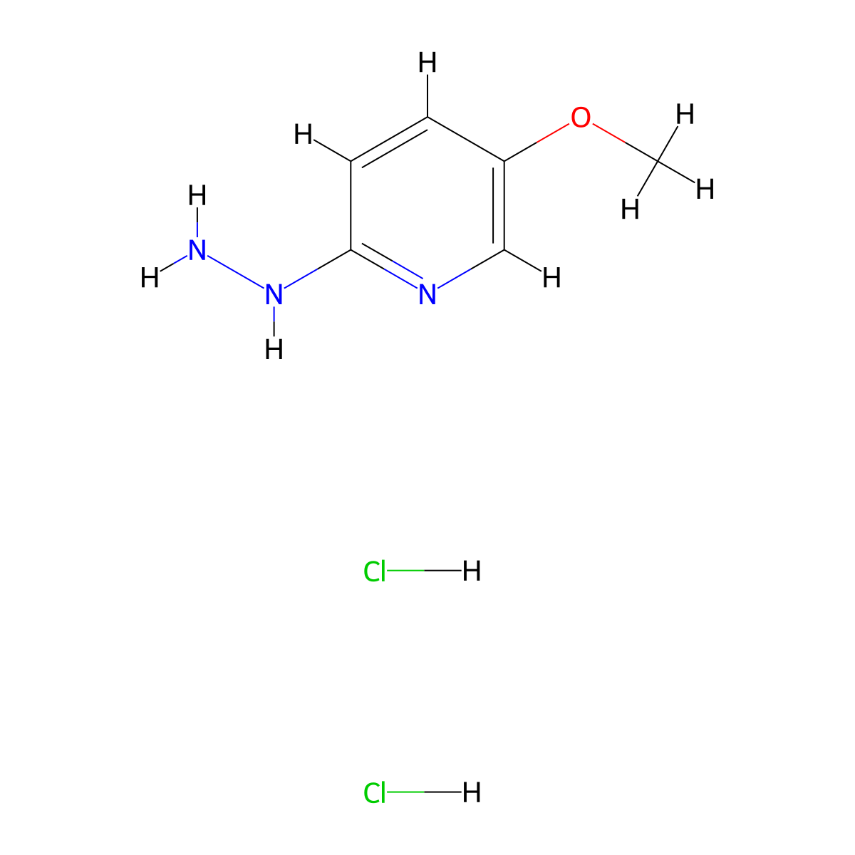 2-Hydrazinyl-5-methoxypyridine dihydrochloride molecular structure, CAS 2639465-77-1