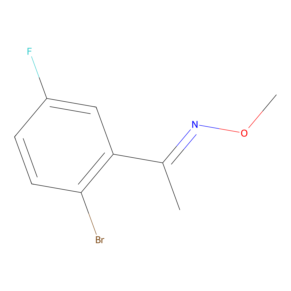 [1-(2-Bromo-5-fluorophenyl)ethylidene](methoxy)amine molecular structure, CAS 2639466-19-4