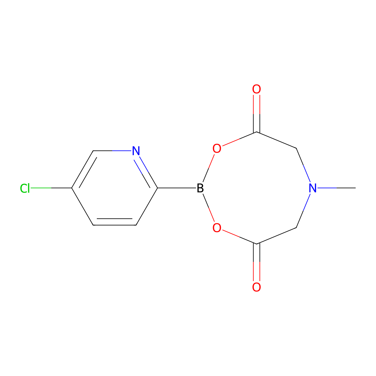 2-(5-Chloropyridin-2-yl)-6-methyl-1,3,6,2-dioxazaborocane-4,8-dione molecular structure, CAS 2639478-54-7