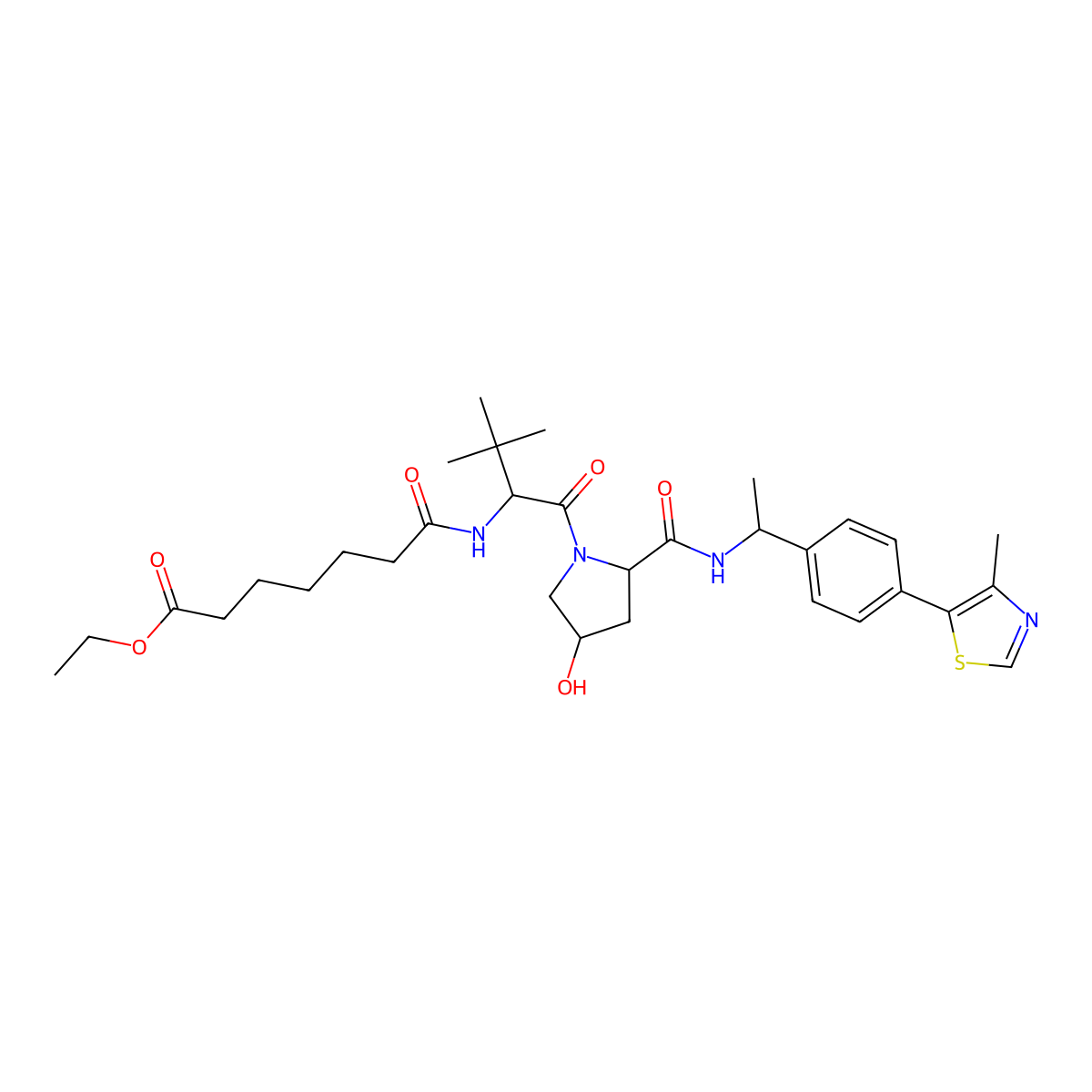 (S,R,S)-AHPC-Me-C7 ester molecular structure, CAS 2639528-48-4