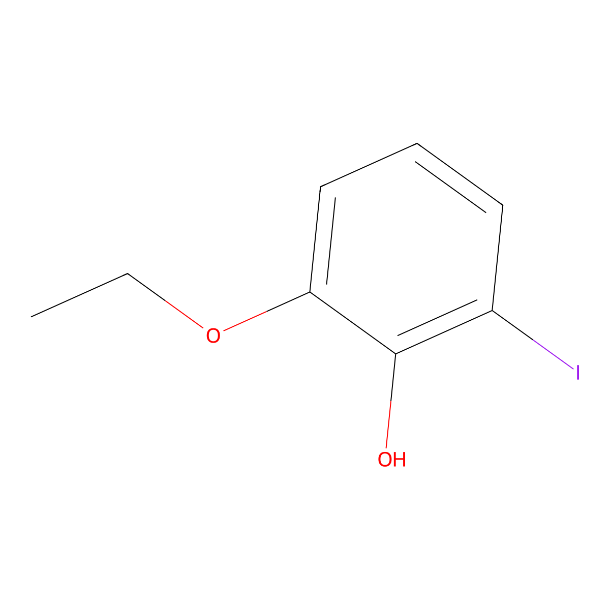 2-Ethoxy-6-iodophenol molecular structure, CAS 2639571-92-7