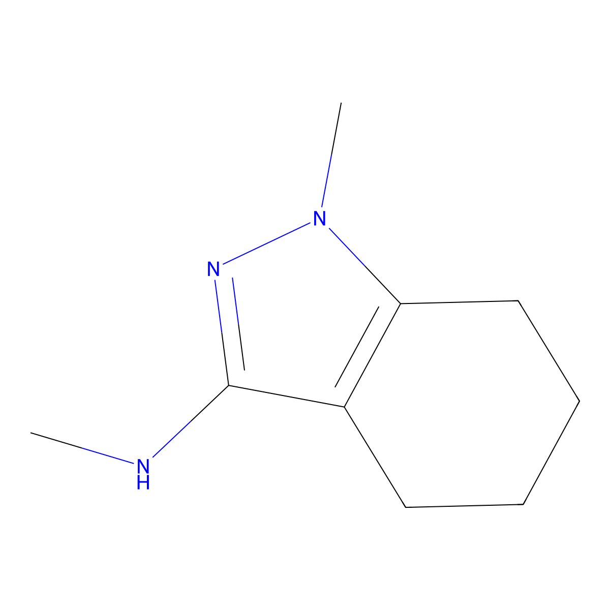 N,1-dimethyl-4,5,6,7-tetrahydro-1H-indazol-3-amine molecular structure, CAS 26396-86-1