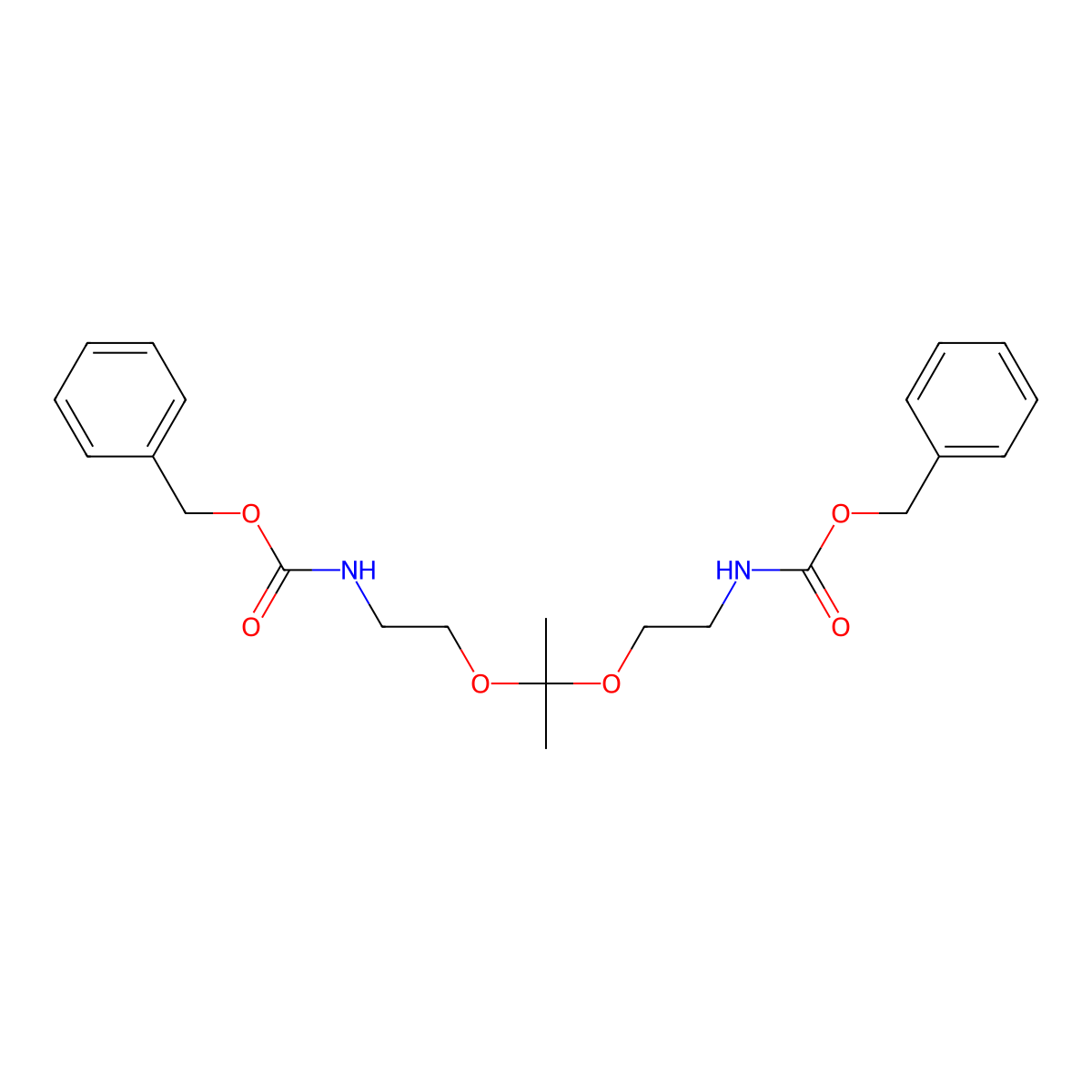 Benzyl N-(2-{[2-(2-{[(benzyloxy)carbonyl]amino}ethoxy)propan-2-yl]oxy}ethyl)carbamate molecular structure, CAS 2639626-62-1