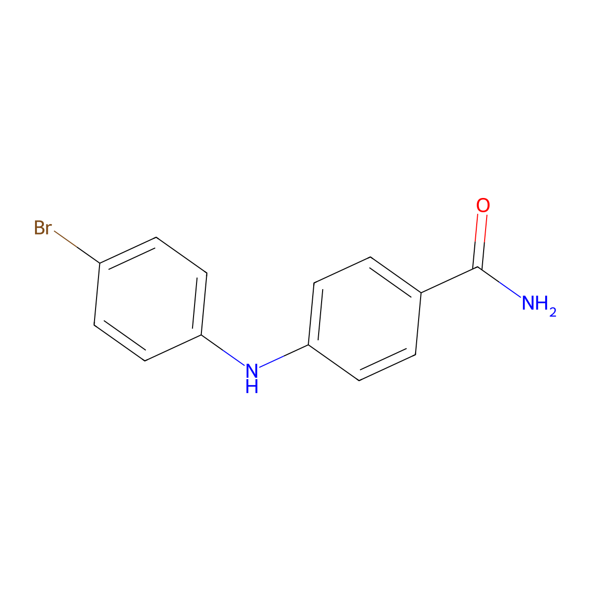 4-[(4-Bromophenyl)amino]benzamide molecular structure, CAS 2639626-96-1