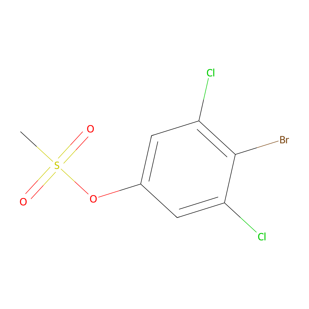 4-Bromo-3,5-dichlorophenyl methanesulfonate molecular structure, CAS 2639627-18-0