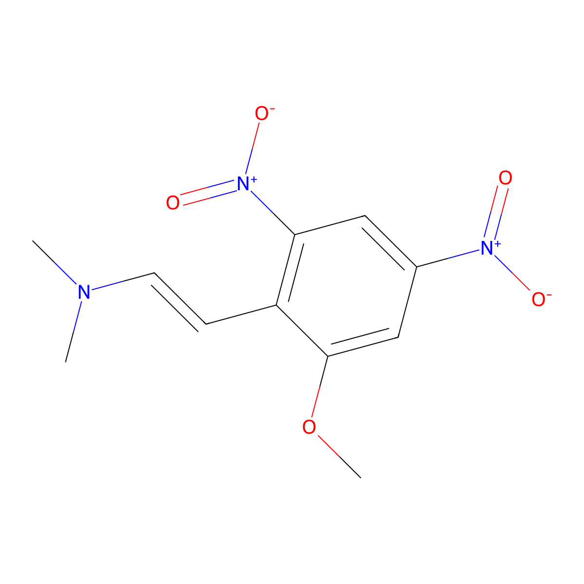 [(E)-2-(2-Methoxy-4,6-dinitrophenyl)ethenyl]dimethylamine molecular structure, CAS 2639627-75-9