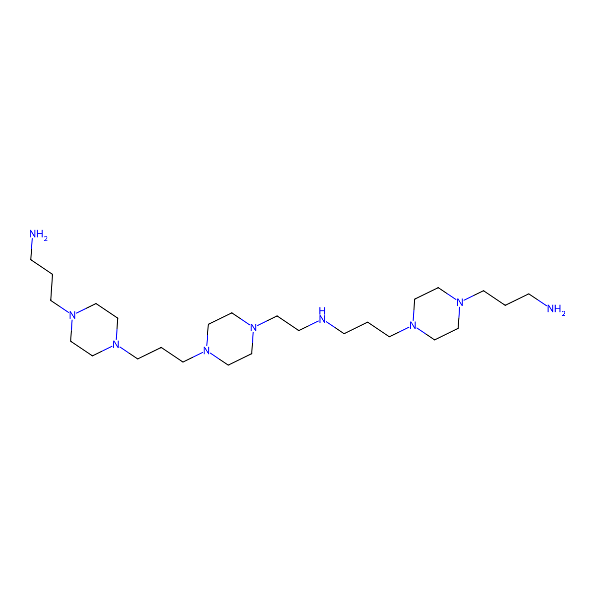 3-[4-(3-{[2-(4-{3-[4-(3-Aminopropyl)piperazin-1-yl]propyl}piperazin-1-yl)ethyl]amino}propyl)piperazin-1-yl]propan-1-amine molecular structure, CAS 2639634-65-2
