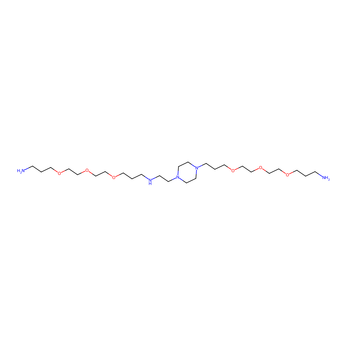 1-[4-(3-{2-[2-(3-Aminopropoxy)ethoxy]ethoxy}propyl)piperazin-1-yl]-7,10,13-trioxa-3-azahexadecan-16-amine molecular structure, CAS 2639634-67-4