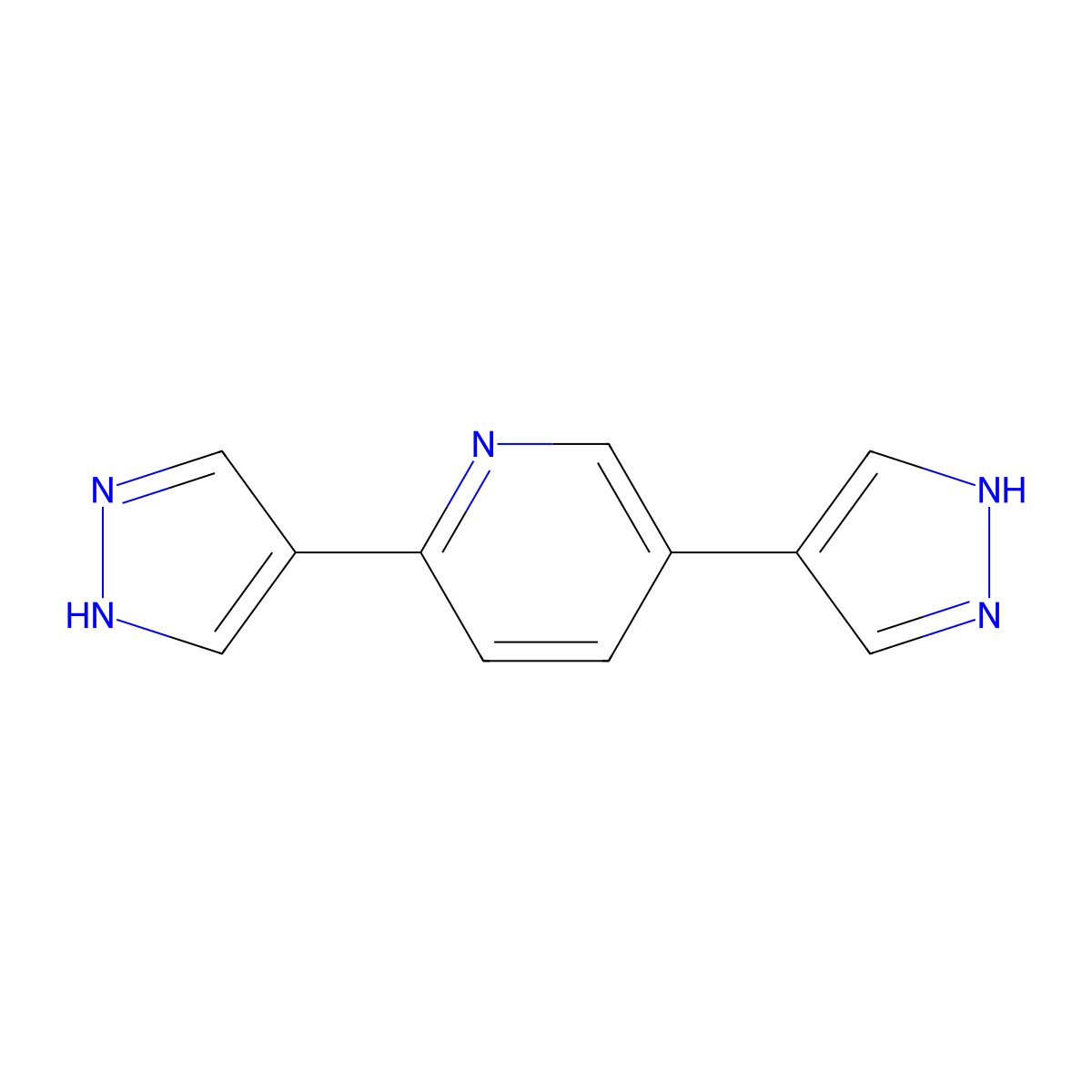 2,5-Di(1H-pyrazol-4-yl)pyridine molecular structure, CAS 2639642-05-8