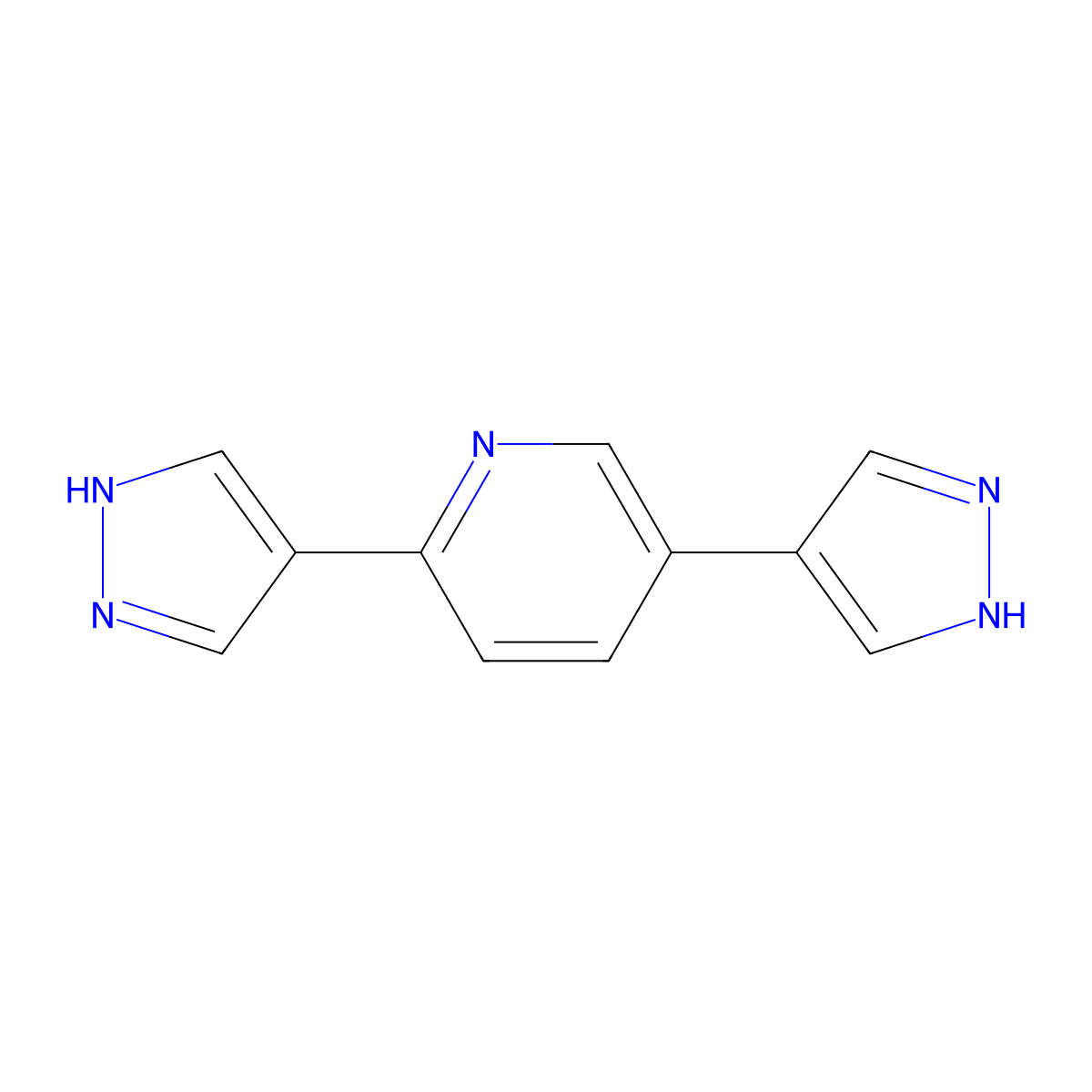 2,5-Di(1H-pyrazol-4-yl)pyridine molecular structure, CAS 2639642-05-8