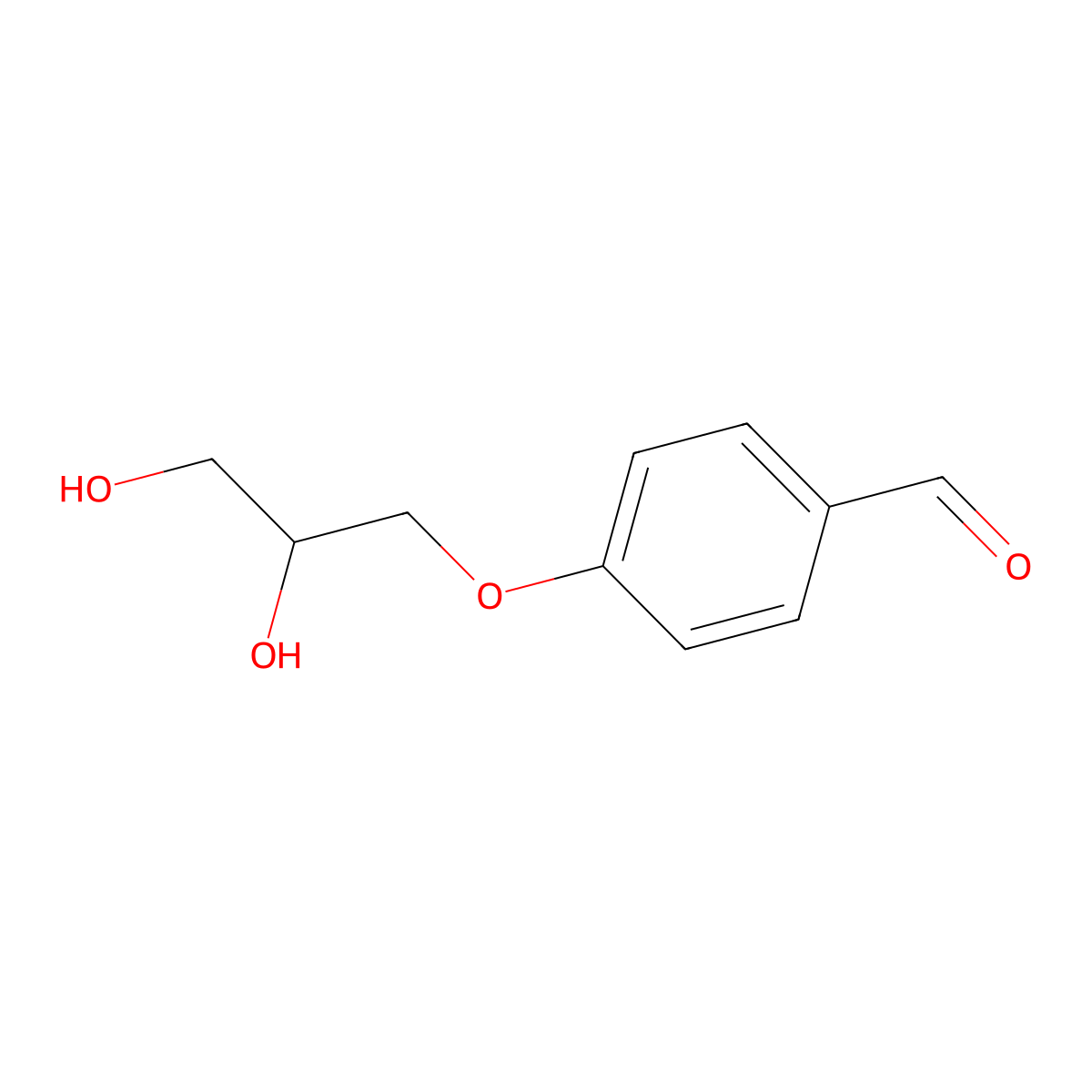 4-[(2S)-2,3-dihydroxypropoxy]benzaldehyde molecular structure, CAS 2639651-72-0