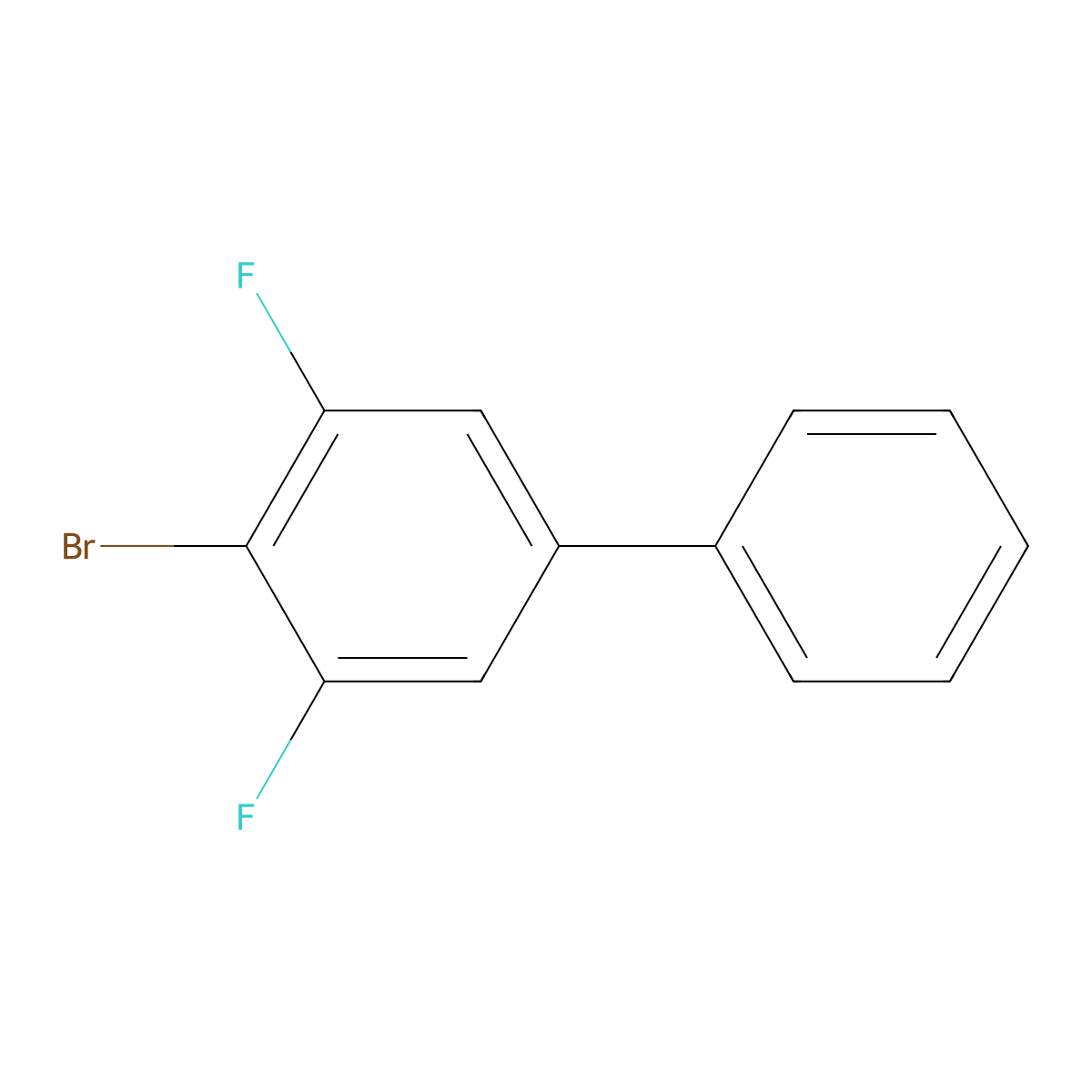 4-Bromo-3,5-difluoro-1,1'-biphenyl molecular structure, CAS 2639774-16-4