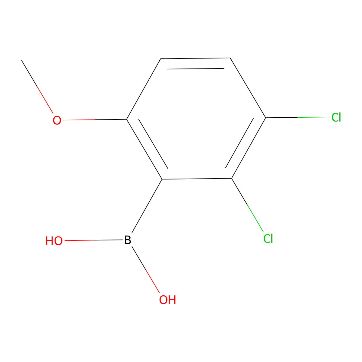 2,3-Dichloro-6-methoxyphenylboronic acid molecular structure, CAS 2639794-52-6