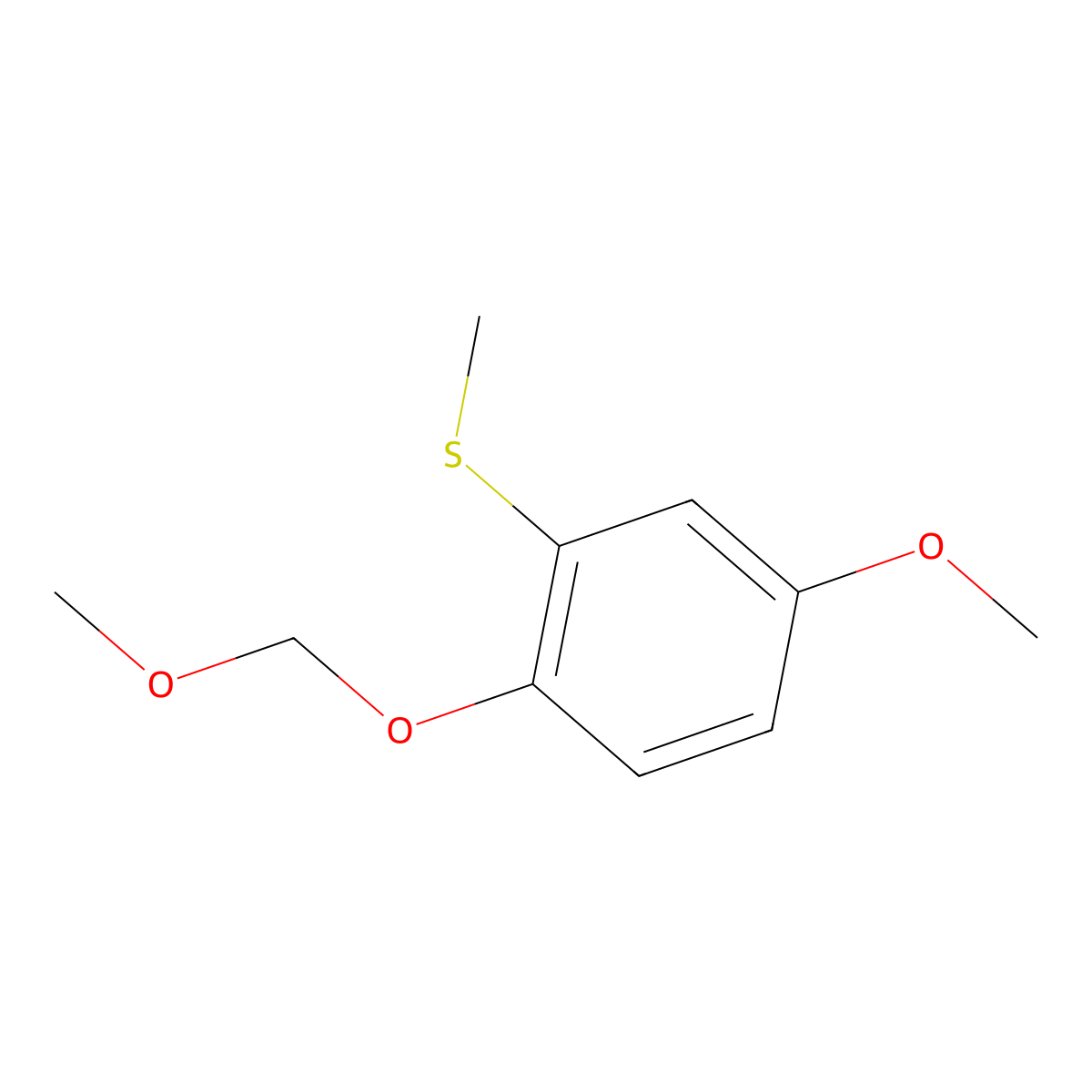 (5-Methoxy-2-(methoxymethoxy)phenyl)(methyl)sulfane molecular structure, CAS 2639795-71-2