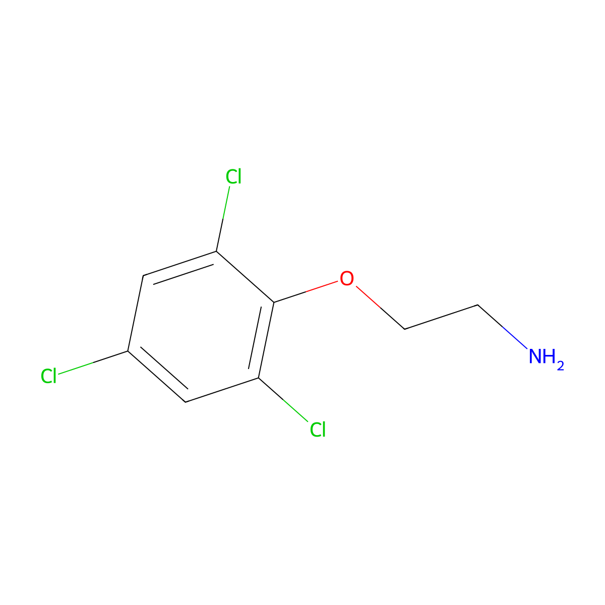 2-(2-Aminoethoxy)-1,3,5-trichlorobenzene molecular structure, CAS 26398-84-5