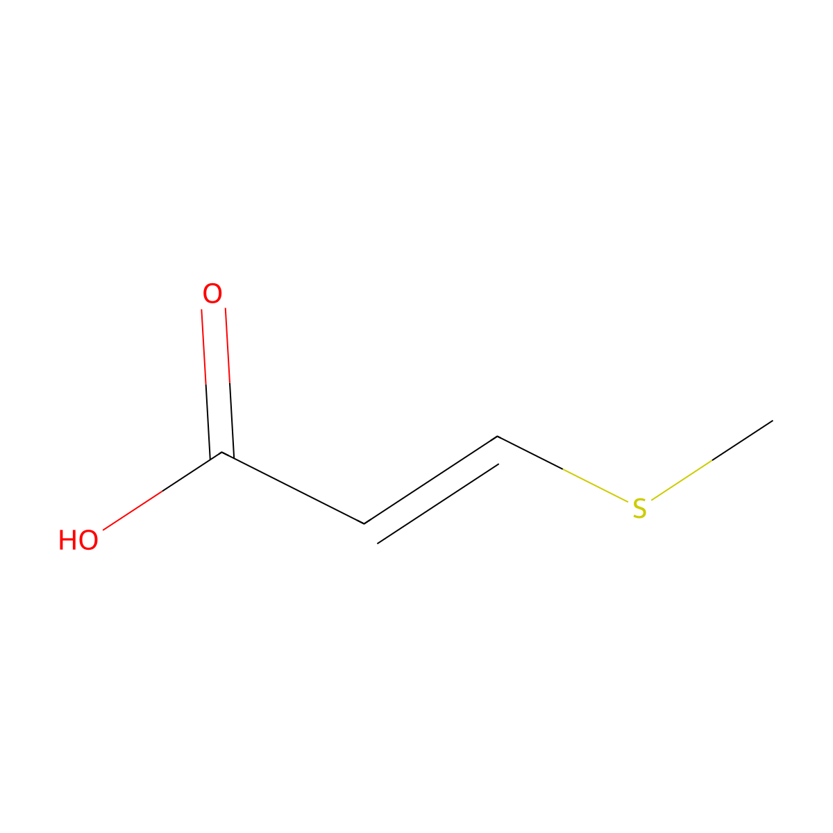 (2E)-3-(Methylthio)-2-propenoic acid molecular structure, CAS 26398-93-6