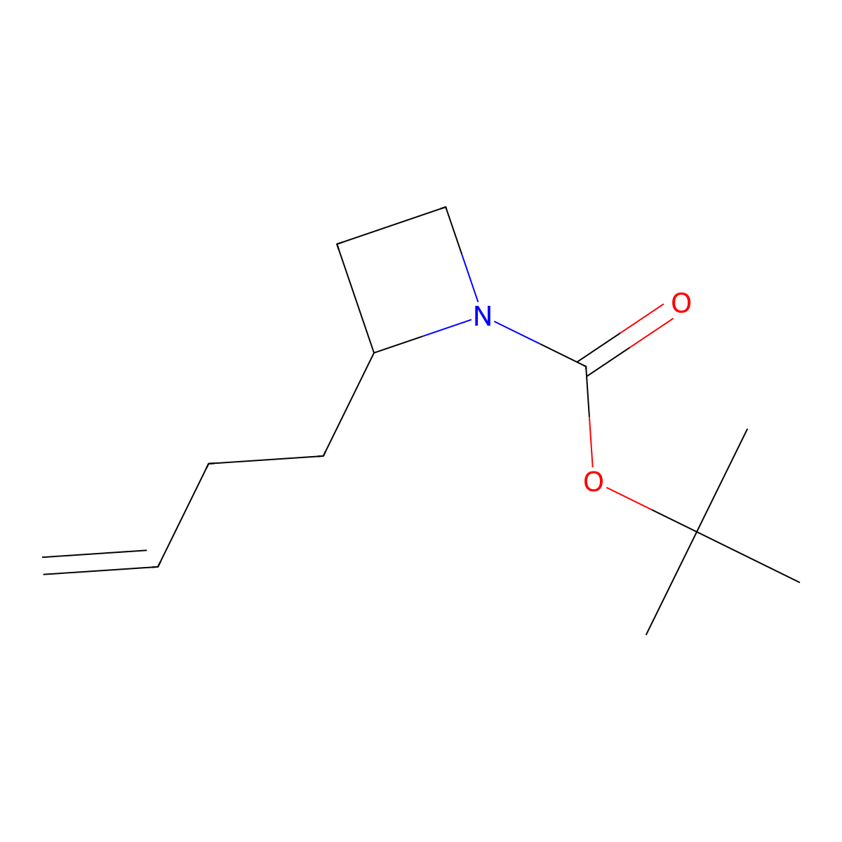 Tert-butyl 2-but-3-enylazetidine-1-carboxylate molecular structure, CAS 2639875-98-0