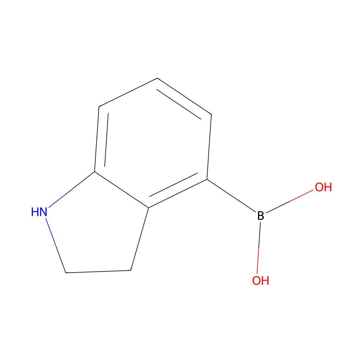 (2,3-dihydro-1H-indol-4-yl)boronic acid molecular structure, CAS 2639893-60-8