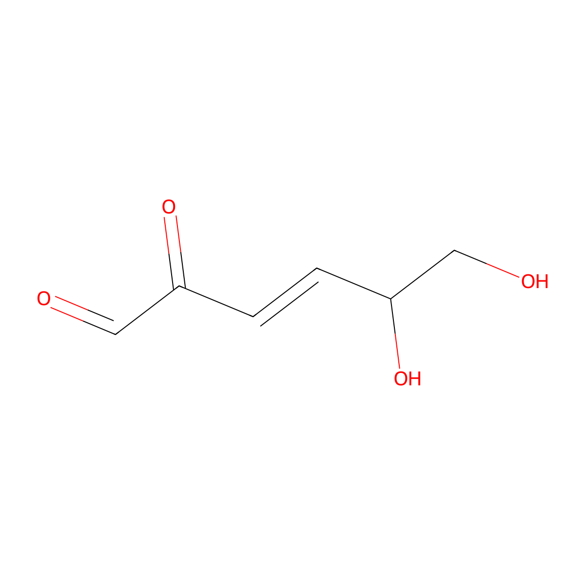 (5S)-5,6-Dihydroxy-2-oxohex-3-enal molecular structure, CAS 26399-01-9