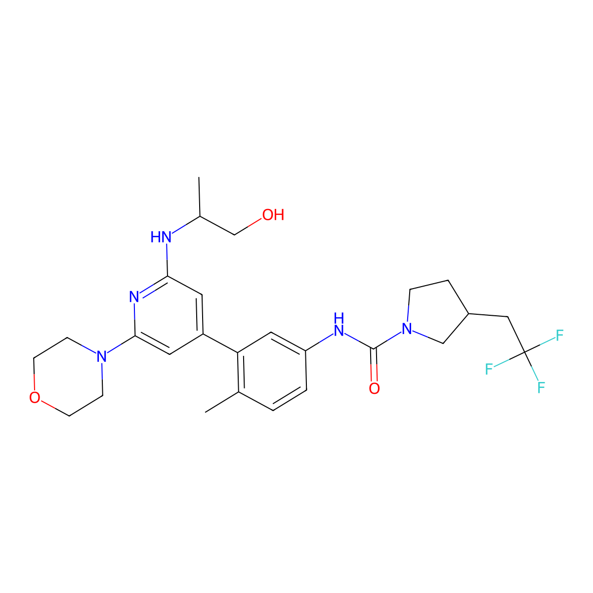 Exarafenib molecular structure, CAS 2639957-39-2