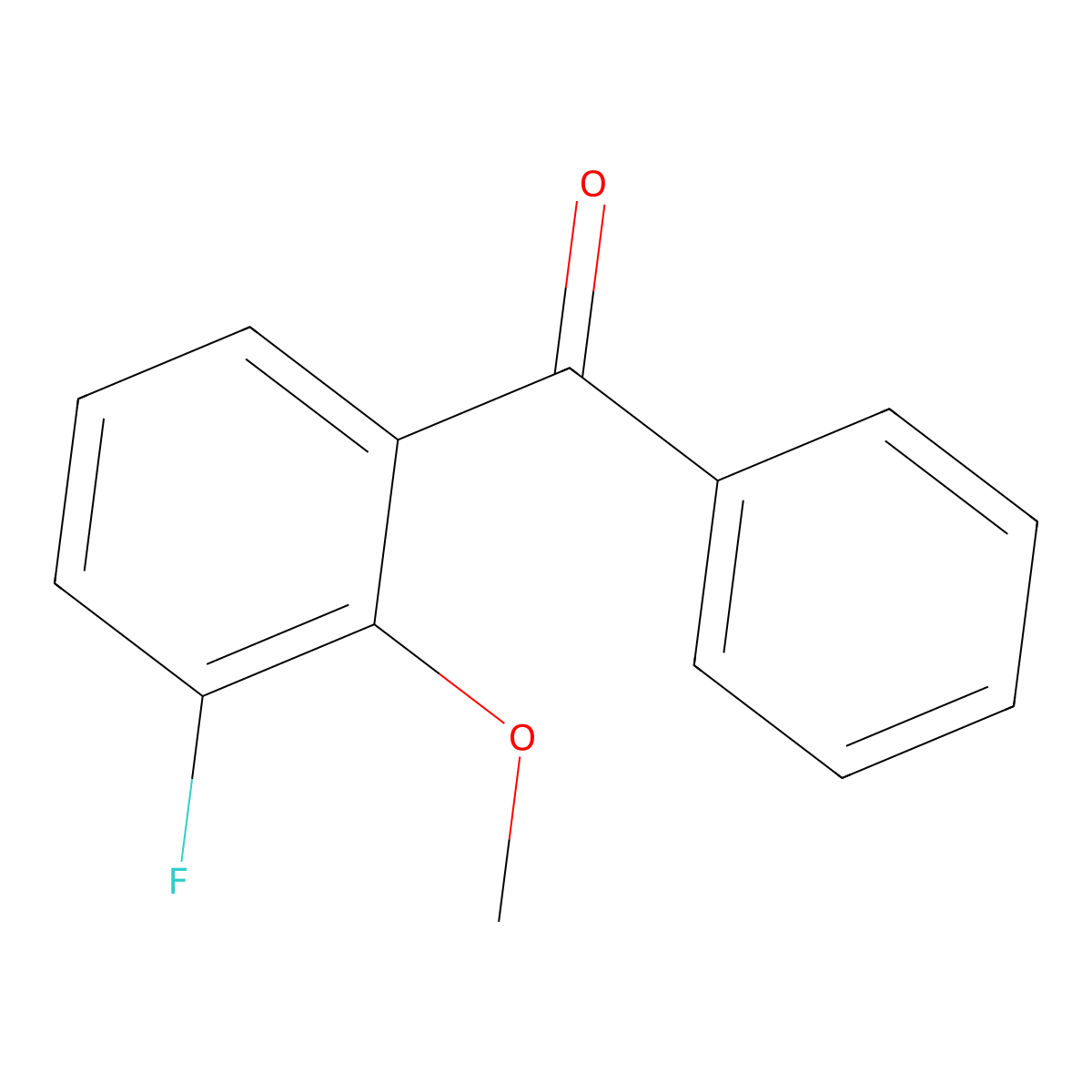 (3-Fluoro-2-methoxyphenyl)(phenyl)methanone molecular structure, CAS 2639965-79-8