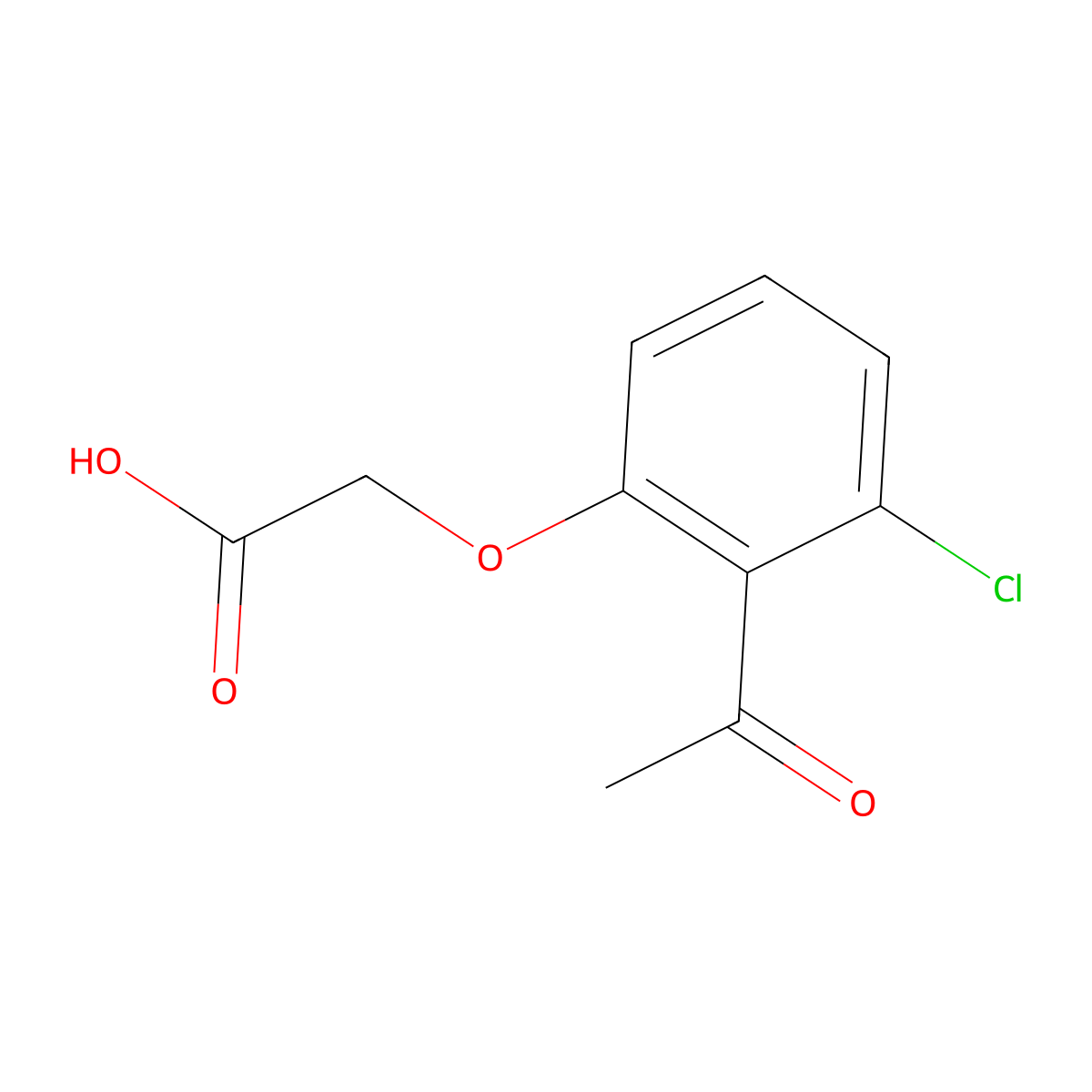 2-(2-Acetyl-3-chlorophenoxy)acetic acid molecular structure, CAS 2640066-32-4