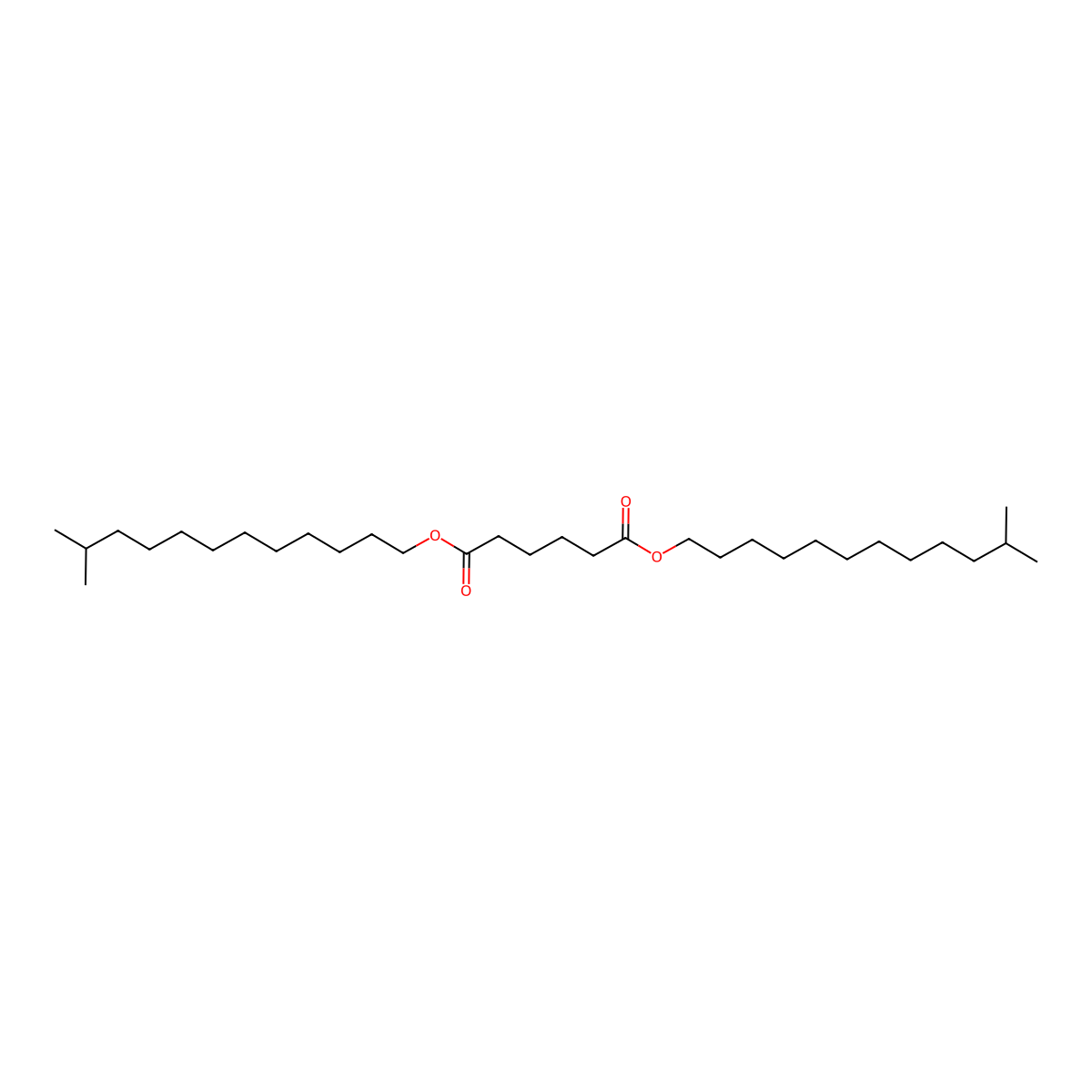 Diisotridecyl adipate molecular structure, CAS 26401-35-4