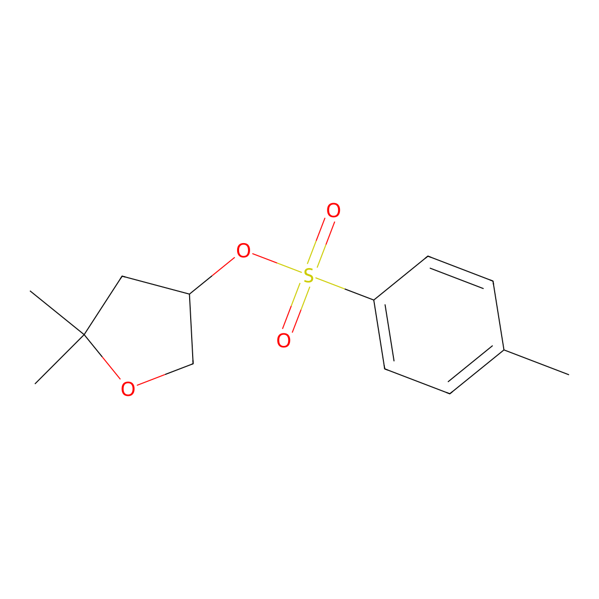 5,5-Dimethyloxolan-3-yl 4-methylbenzene-1-sulfonate molecular structure, CAS 2640100-34-9