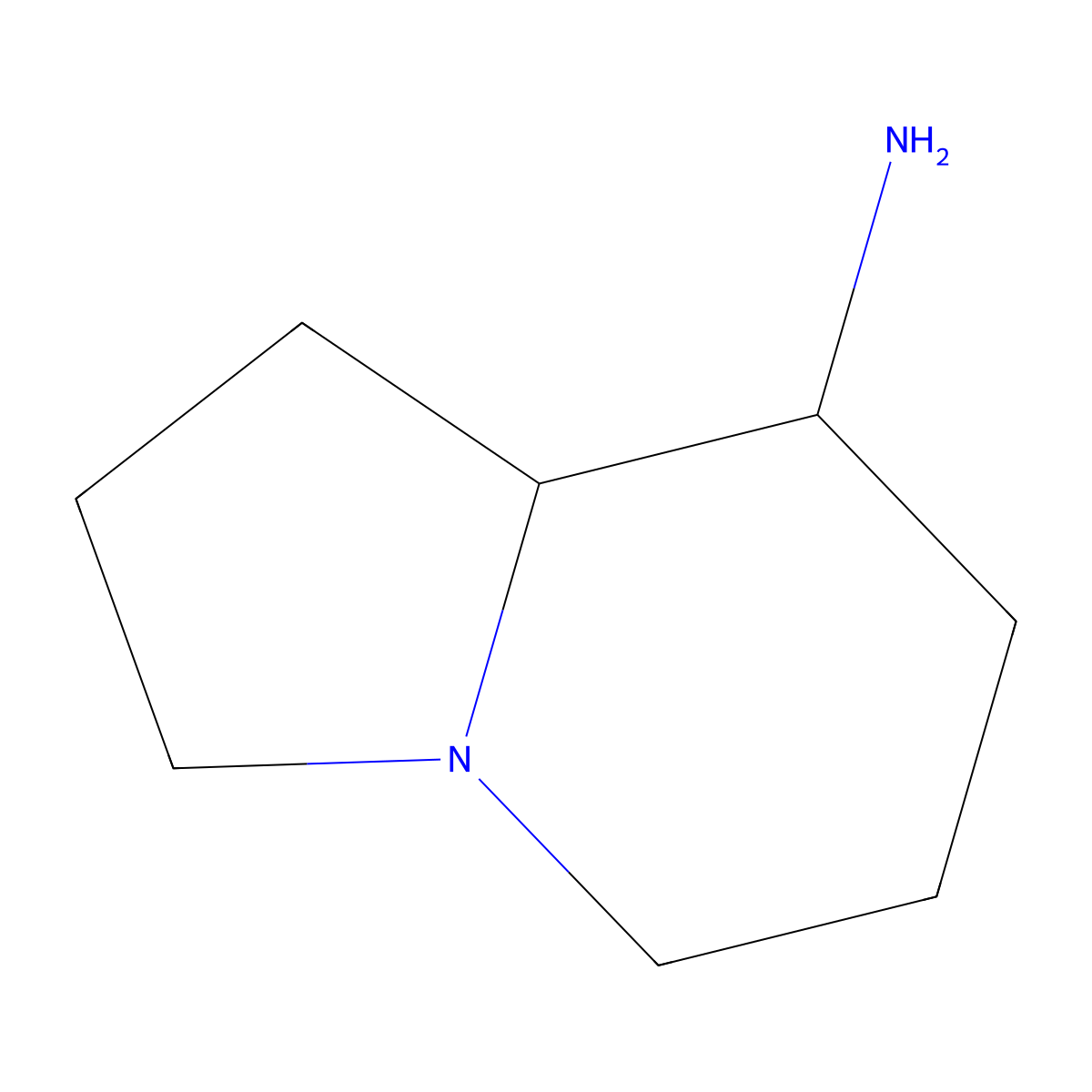 trans-1,2,3,5,6,7,8,8a-Octahydroindolizin-8-amine molecular structure, CAS 2640222-62-2