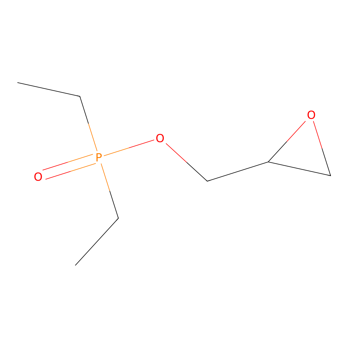 2-Oxiranylmethyl P,P-diethylphosphinate molecular structure, CAS 2640342-38-5