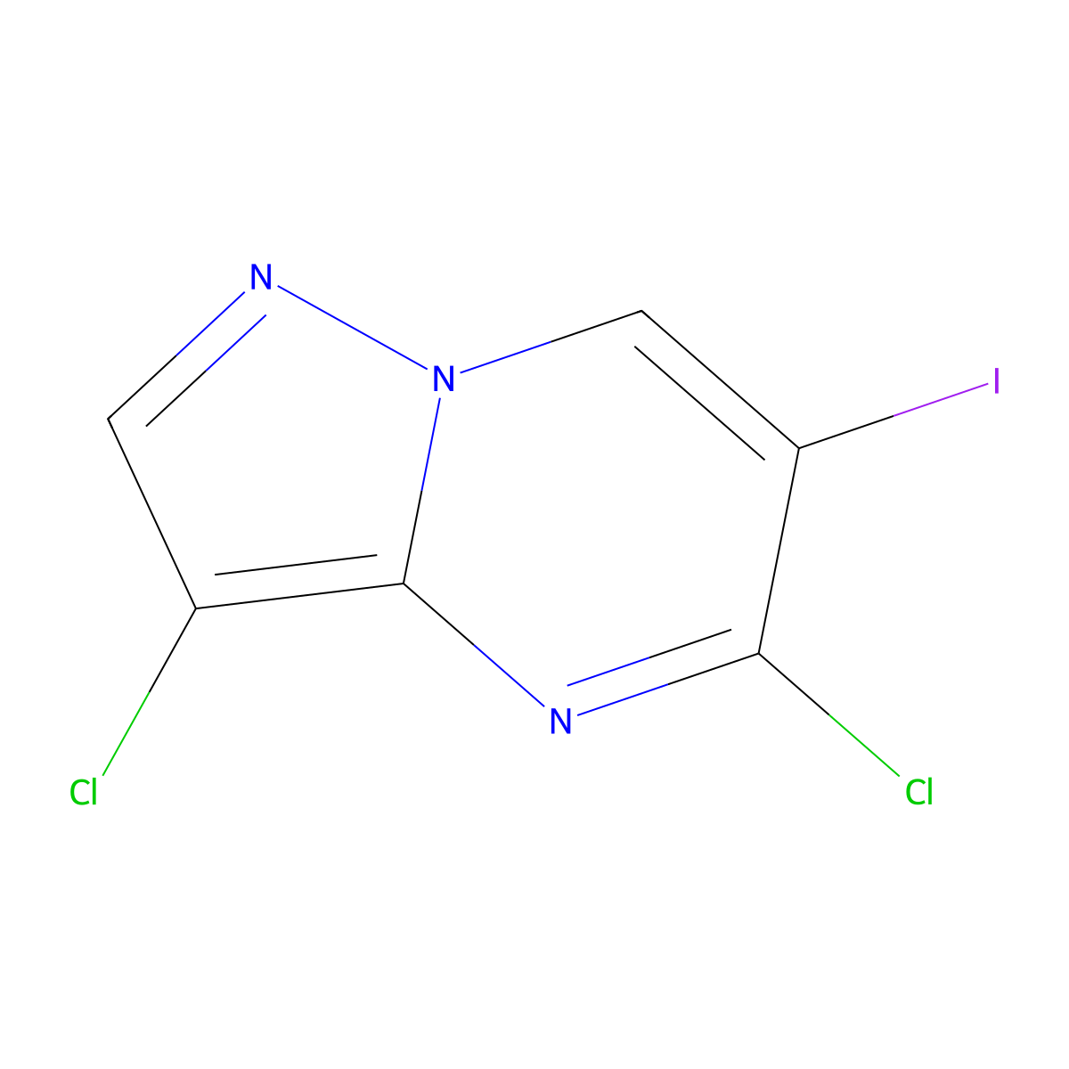 3,5-Dichloro-6-iodopyrazolo[1,5-a]pyrimidine molecular structure, CAS 2640353-16-6