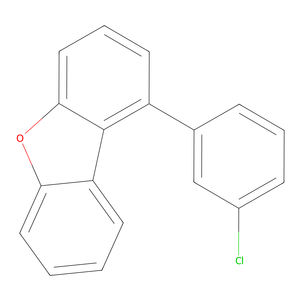 1-(3-Chlorophenyl)dibenzofuran molecular structure, CAS 2640392-03-4