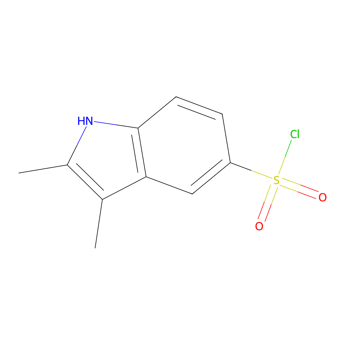 2,3-dimethyl-1H-indole-5-sulfonyl chloride molecular structure, CAS 2640510-09-2
