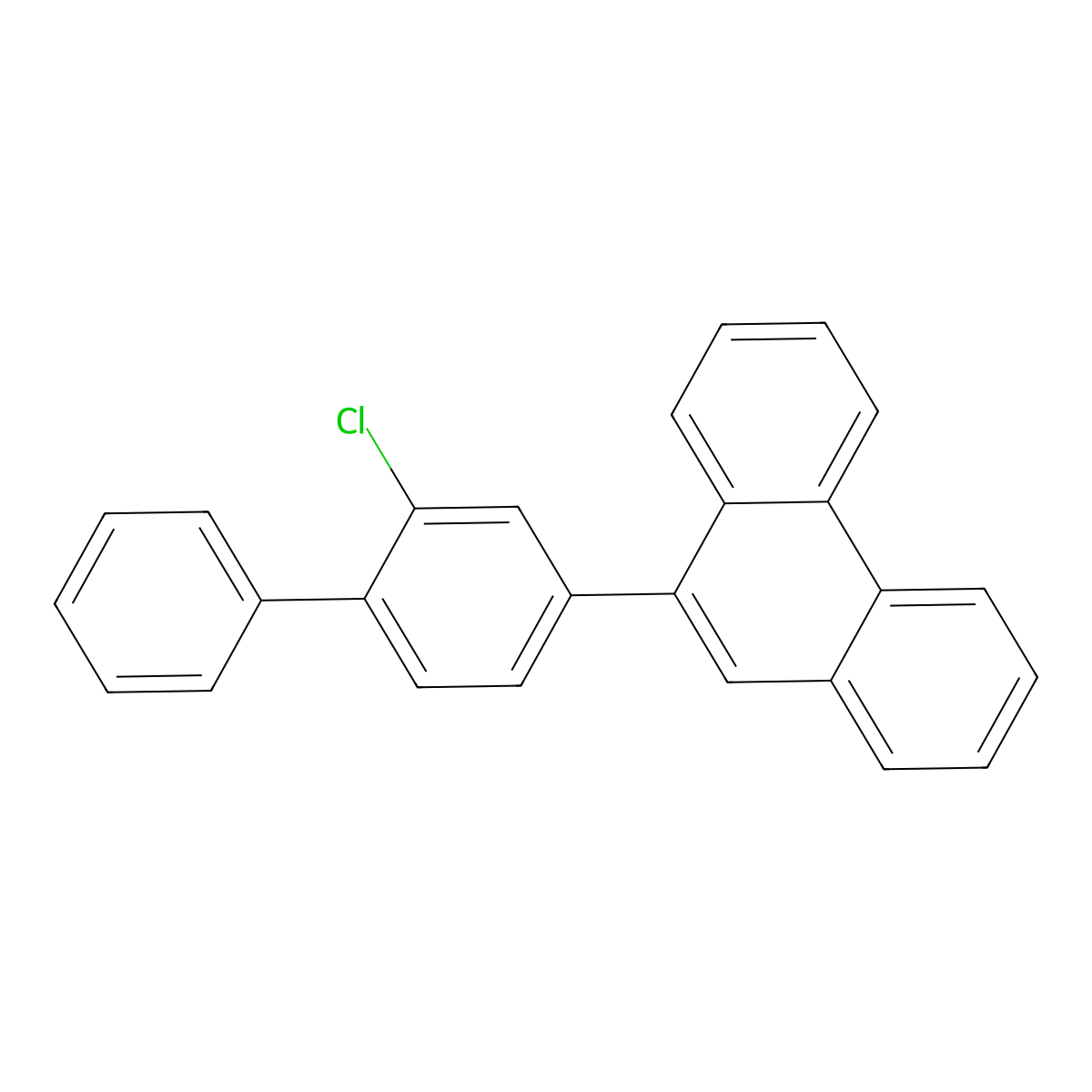 9-(2-Chloro[1,1'-biphenyl]-4-yl)phenanthrene molecular structure, CAS 2640511-53-9