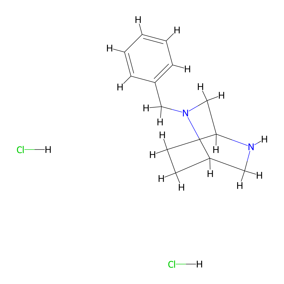 2-Benzyl-2,5-diaza-bicyclo[2.2.2]octane dihydrochloride molecular structure, CAS 2640552-39-0