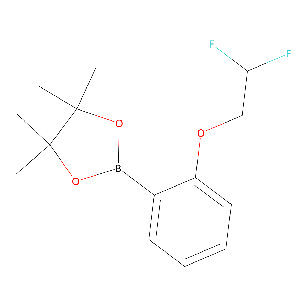 2-[2-(2,2-Difluoroethoxy)phenyl]-4,4,5,5-tetramethyl-1,3,2-dioxaborolane molecular structure, CAS 2640571-81-7