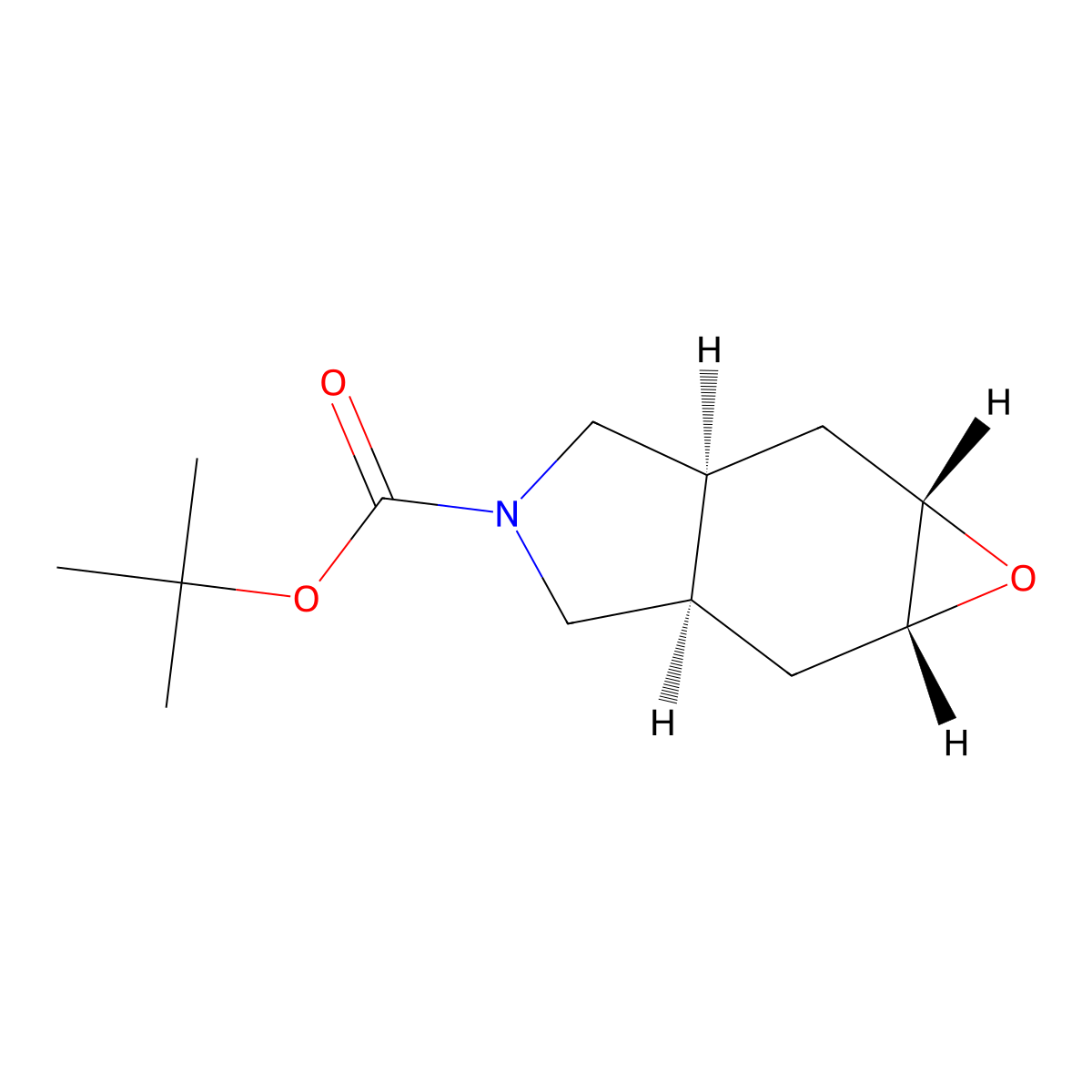 tert-butyl (1aR,2aR,5aS,6aS)-octahydro-1aH-oxireno[2,3-f]isoindole-4-carboxylate molecular structure, CAS 2640571-95-3