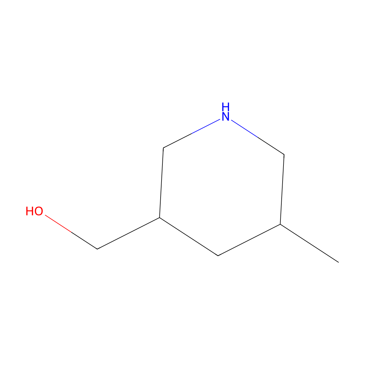 rel-((3R,5S)-5-Methylpiperidin-3-yl)methanol molecular structure, CAS 2640650-21-9