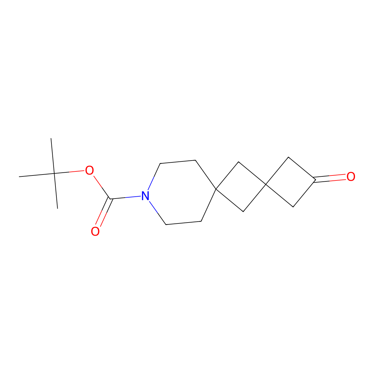 Tert-butyl 2-oxo-9-azadispiro[3.1.5^{6}.1^{4}]dodecane-9-carboxylate molecular structure, CAS 2640660-85-9
