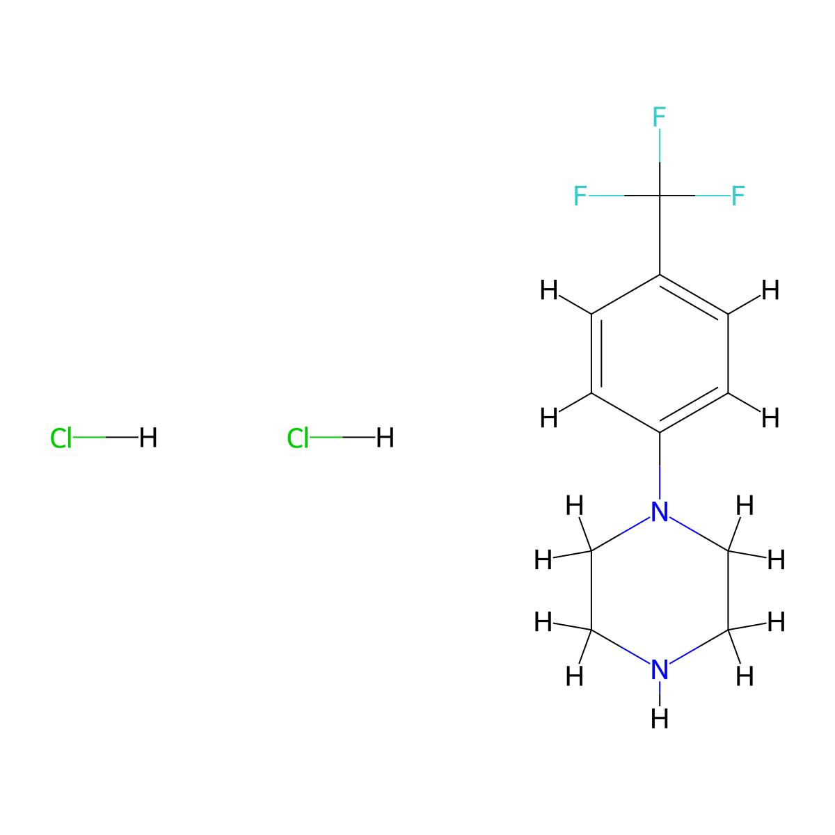 1-(4-Trifluoromethylphenyl)piperazine (hydrochloride) molecular structure, CAS 2640680-83-5