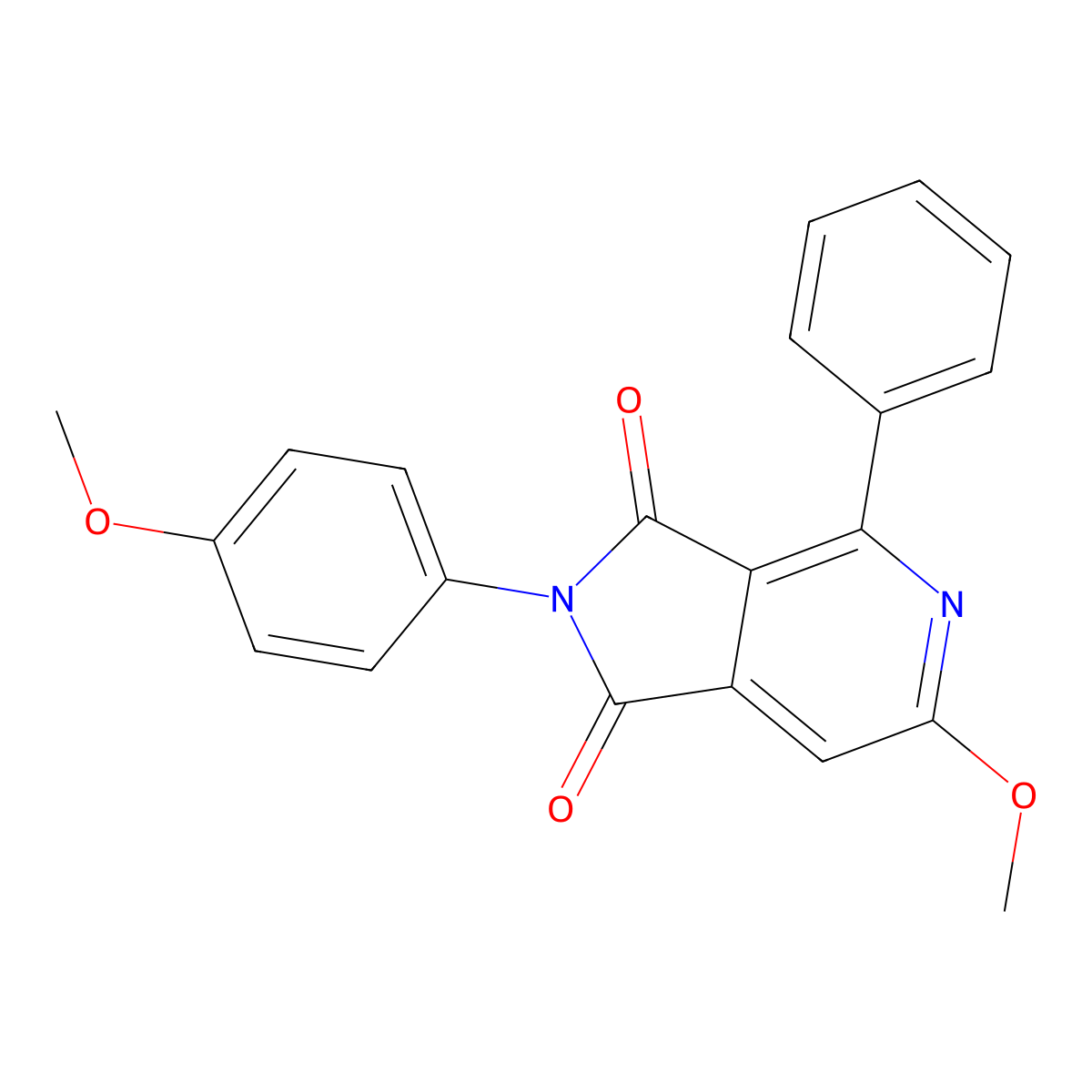 6-Methoxy-2-(4-methoxyphenyl)-4-phenyl-1h-pyrrolo[3,4-c]pyridine-1,3(2h)-dione molecular structure, CAS 2640721-66-8