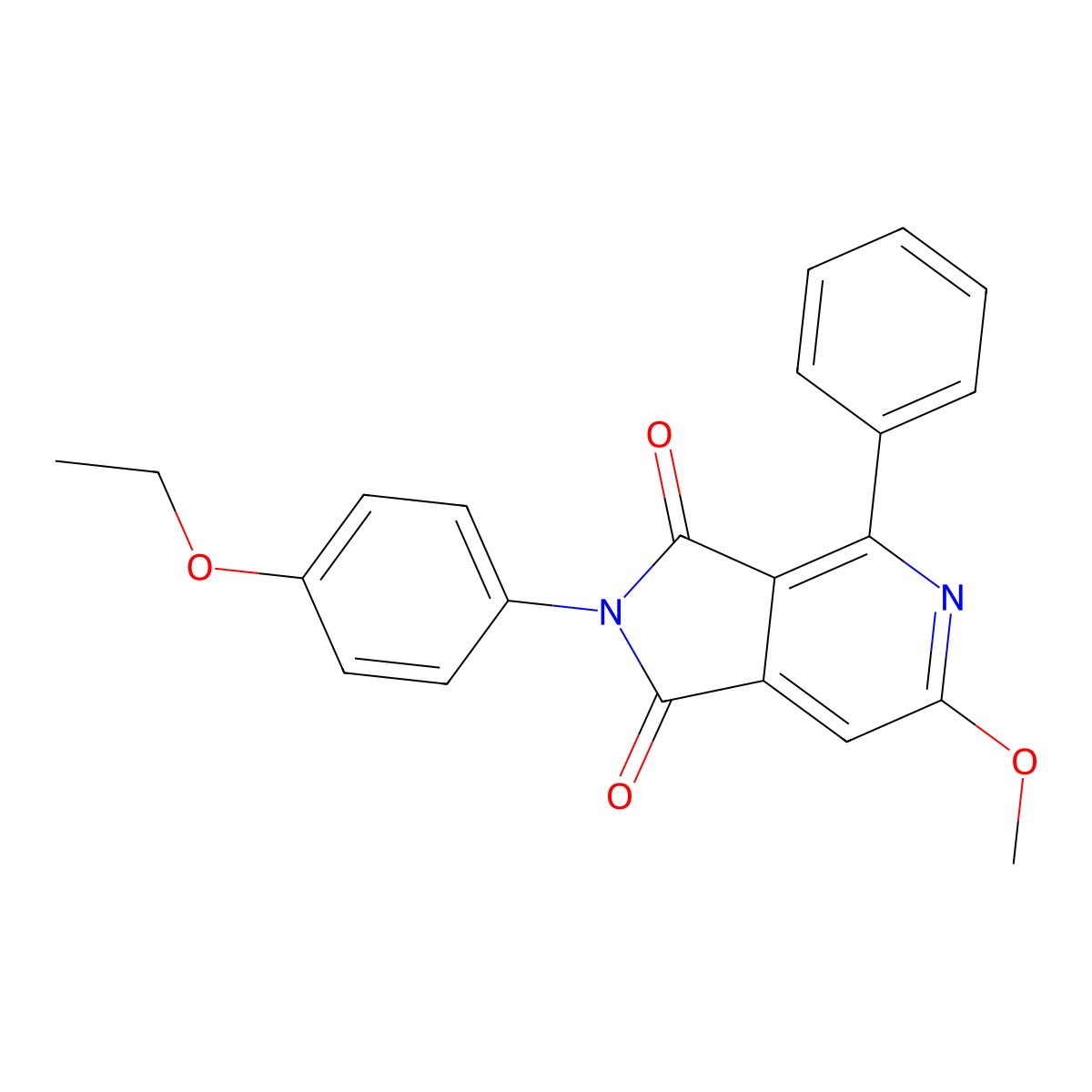 2-(4-Ethoxyphenyl)-6-methoxy-4-phenyl-1h-pyrrolo[3,4-c]pyridine-1,3(2h)-dione molecular structure, CAS 2640721-69-1