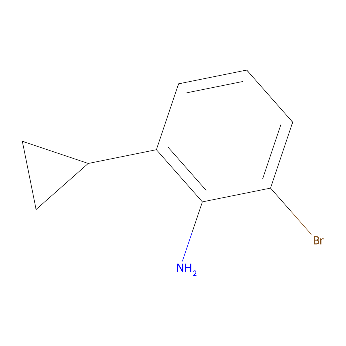 2-Bromo-6-cyclopropylaniline molecular structure, CAS 2640734-79-6