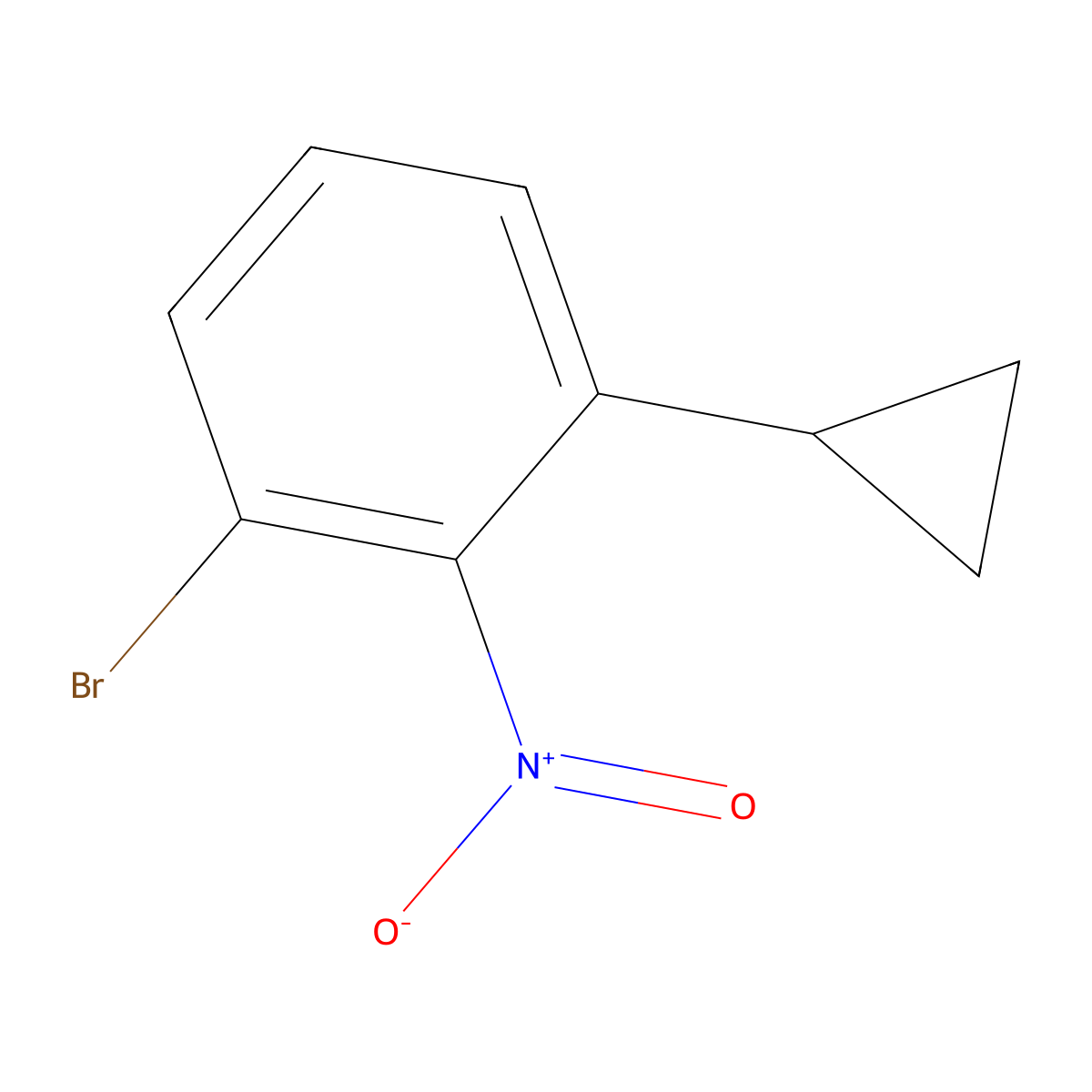2-Bromo-6-(cyclopropyl)nitrobenZene molecular structure, CAS 2640734-80-9