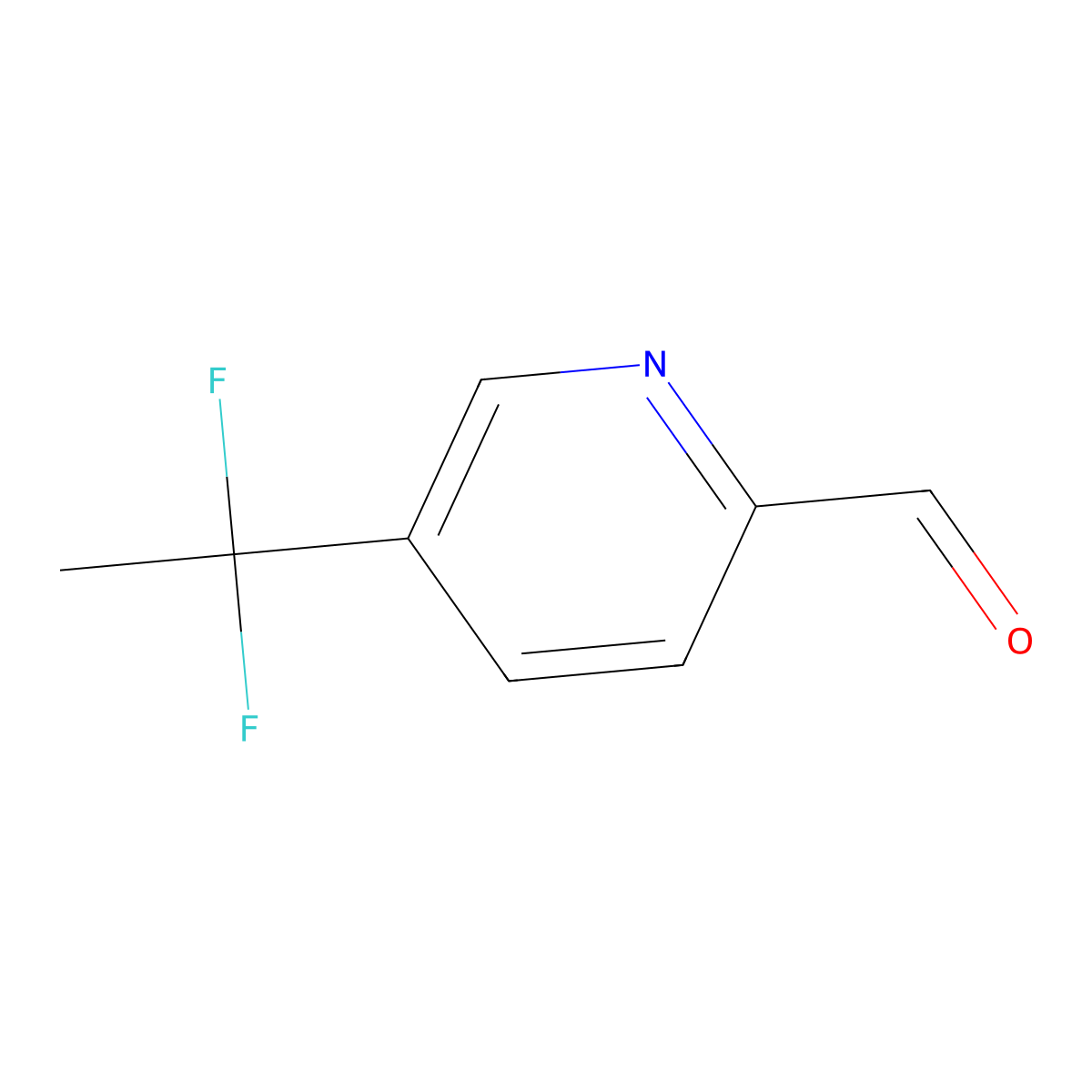 5-(1,1-Difluoroethyl)pyridine-2-carbaldehyde molecular structure, CAS 2640763-14-8